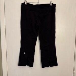 Lululemon Athletica size 8 Capri Black Leggings tights yoga stretch gym workout